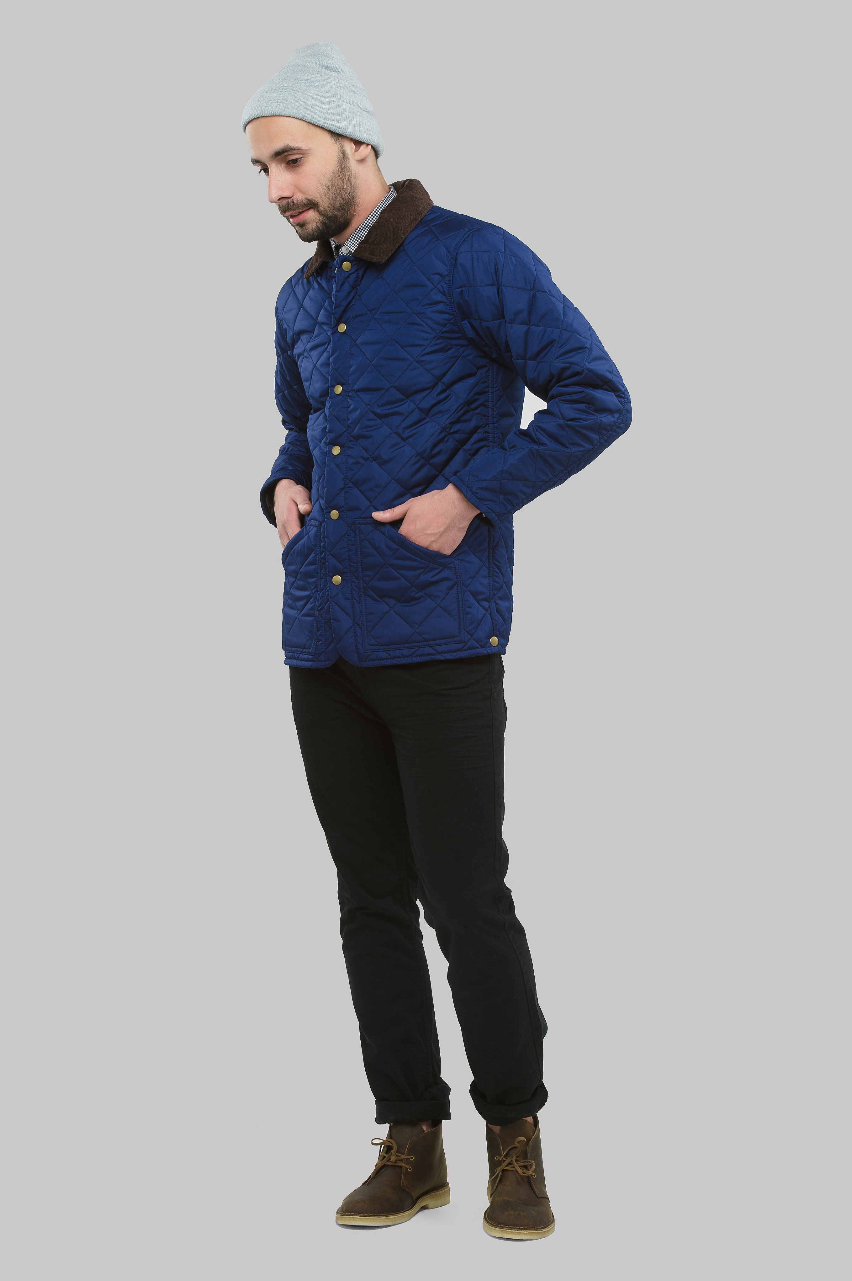 Куртка стеганая Сэр 2016 т-синяя